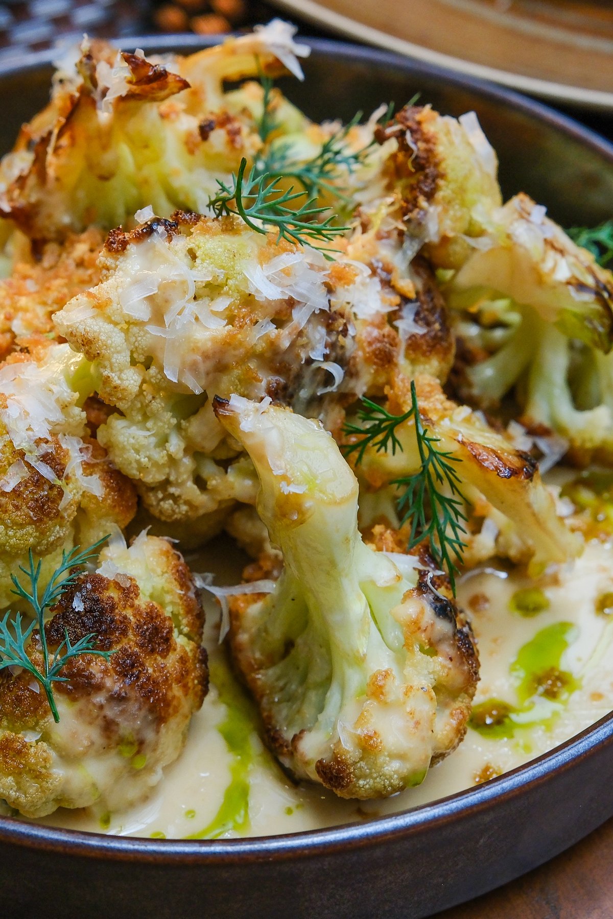 Charred Cauliflower and Cabbage.